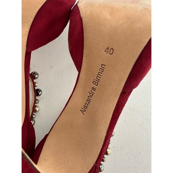 Alexandre Birman Womens Beaded Ankle Strap Stiletto Heels Pumps Size 40 Cocktail - Picture 12 of 13